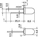 LED BLIKING ROUND TRANSPARENT RED 5MM