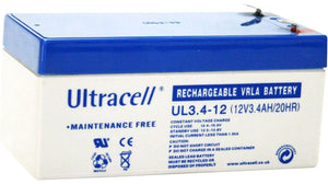 BATTERY LEAD ACID 12V 3.4A ULTRACELL L134xW67xH67m