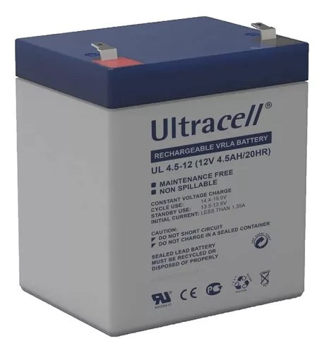 BATTERY LEAD ACID 12V 4.5A ULTRACELL L90xW70xH107m