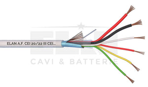 CABLE ALARM SCREENED 2x0.5+4x.22mm WHITE ECA ELAN