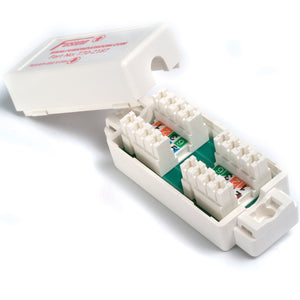 CAT 6 IN LINE IDC COUPLER BOX