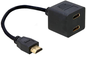 LEAD ADAPTOR HDMI-2XHDMI SOCKETS 25cm