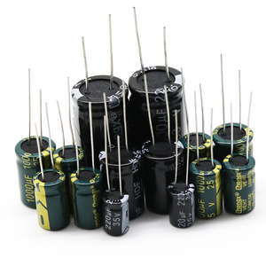 CAPACITOR ELECTROLYTIC 10UF 100V VERT 105'